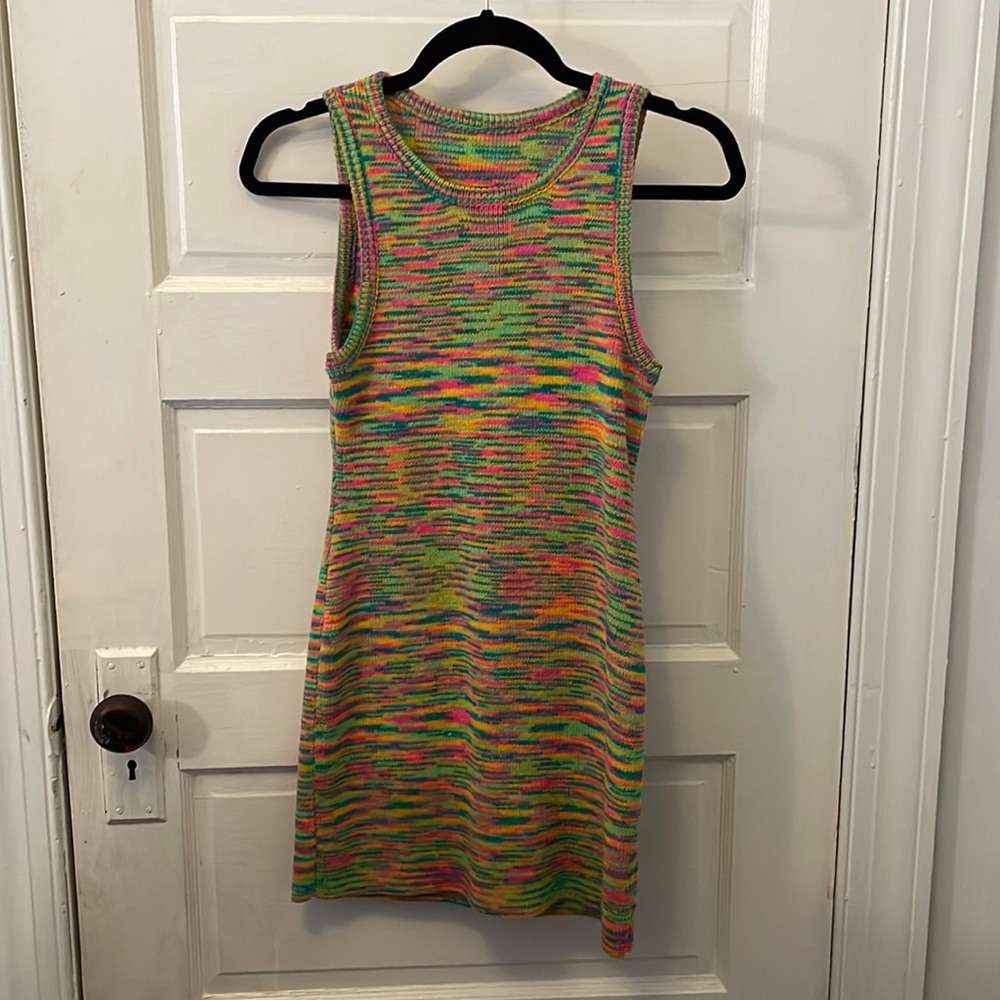 Knit summer mini dress